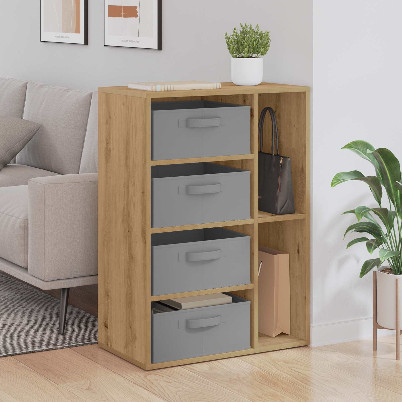 Sideboard Artisan-Eiche 60 x 33,5 x 84 cm