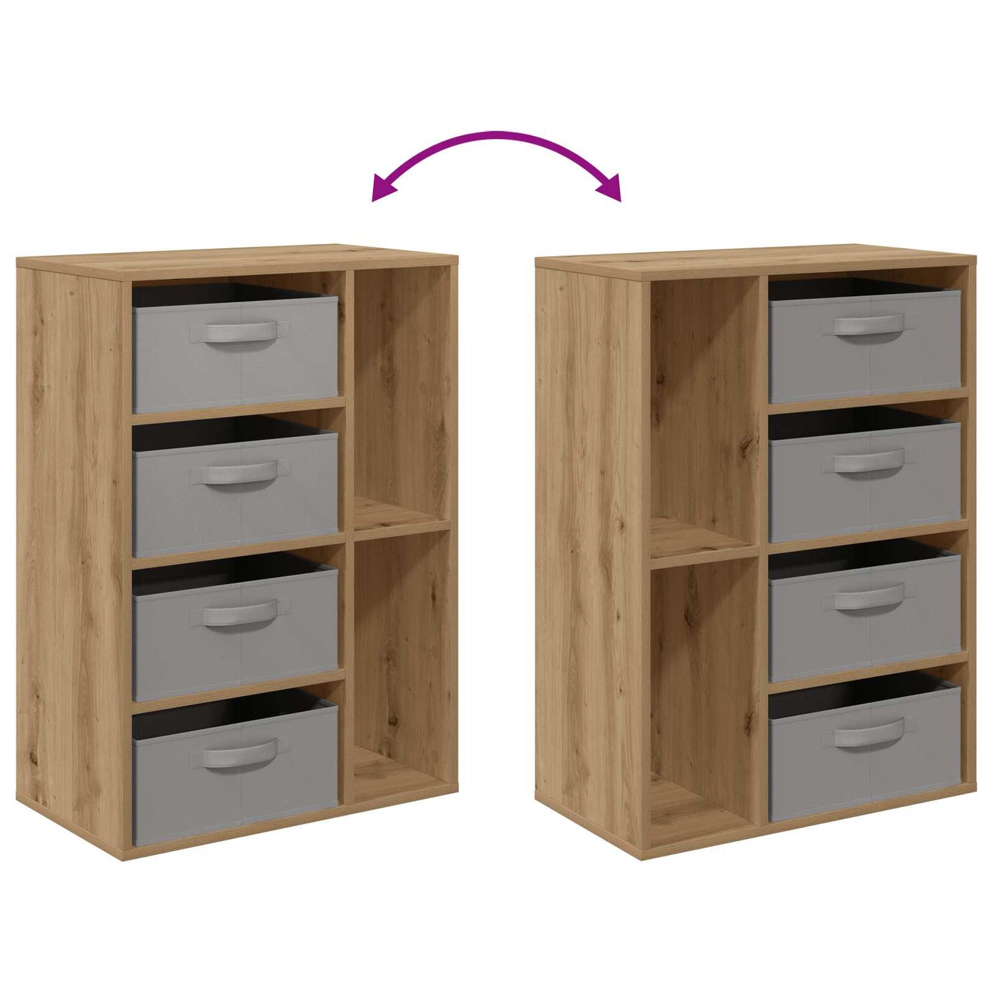 Sideboard Artisan-Eiche 60 x 33,5 x 84 cm