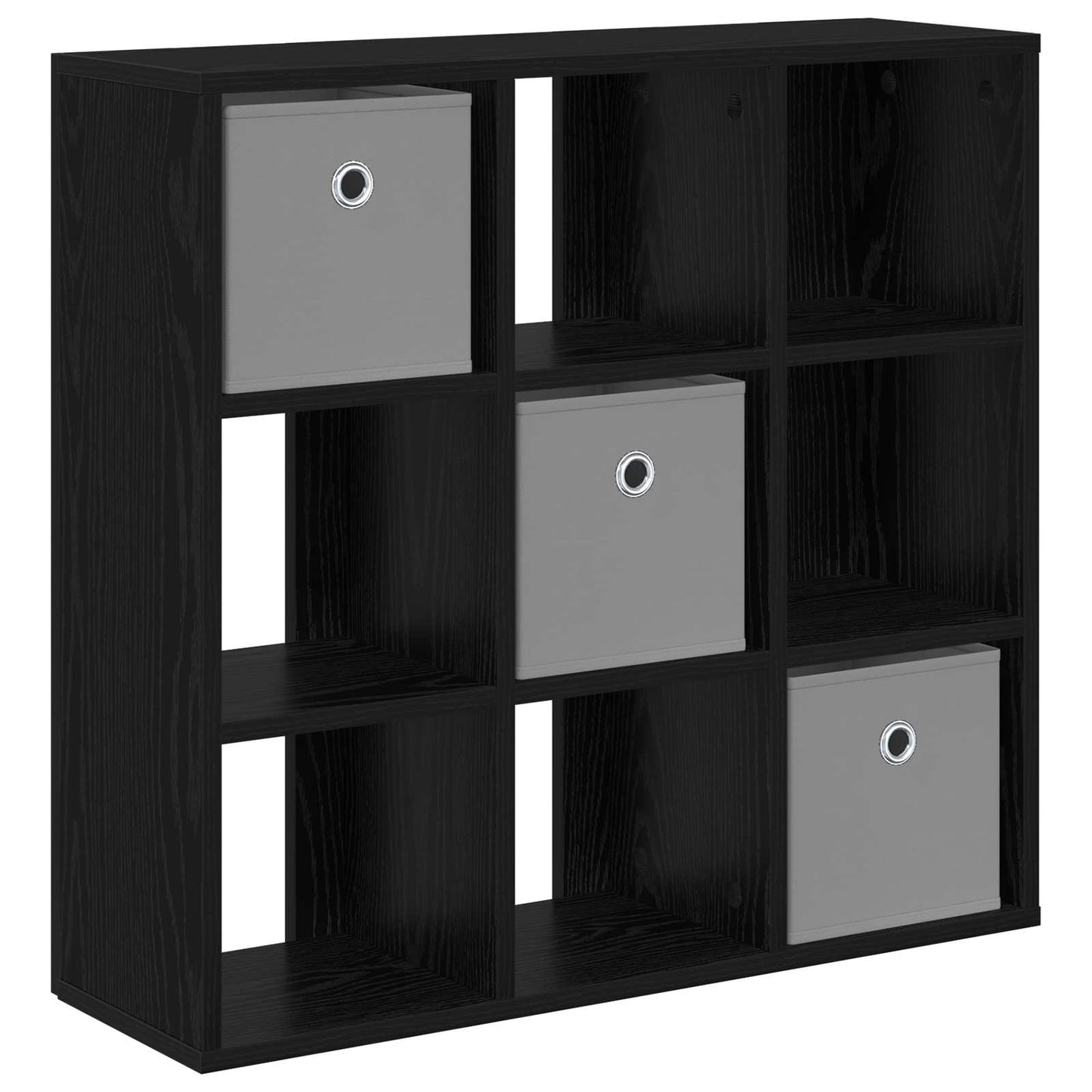 Sideboard Schwarz Eichen-Optik 73,5 x 24 x 69,5 cm