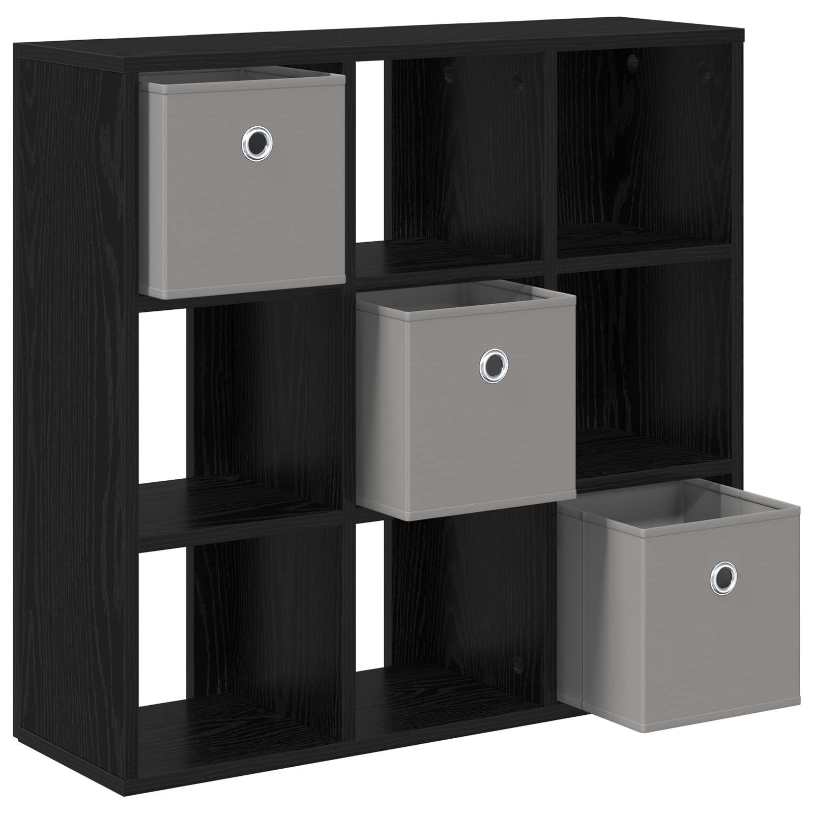 Sideboard Schwarz Eichen-Optik 73,5 x 24 x 69,5 cm