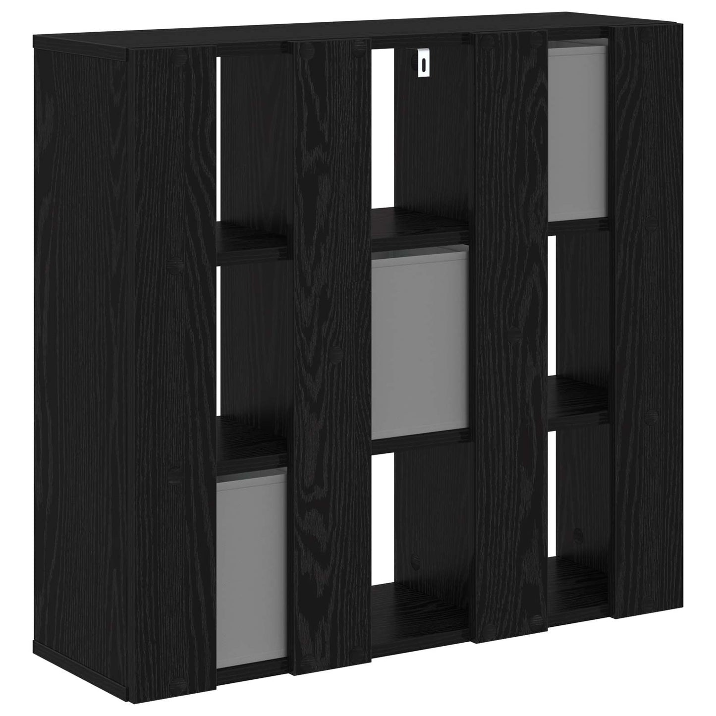Sideboard Schwarz Eichen-Optik 73,5 x 24 x 69,5 cm