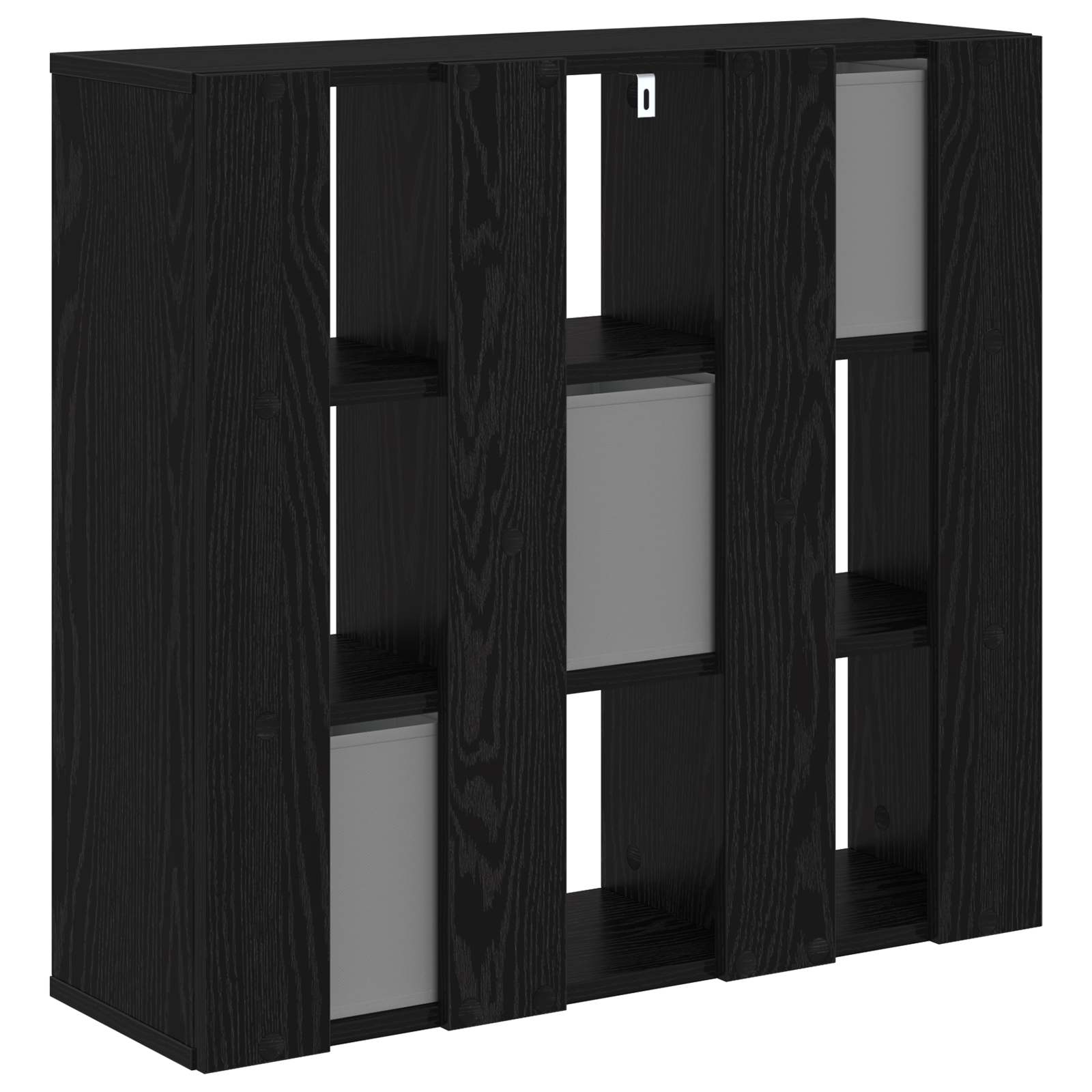 Sideboard Schwarz Eichen-Optik 73,5 x 24 x 69,5 cm