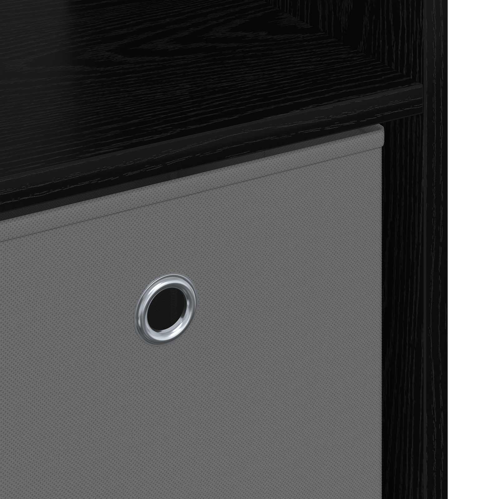 Sideboard Schwarz Eichen-Optik 88,5 x 29 x 84,5 cm