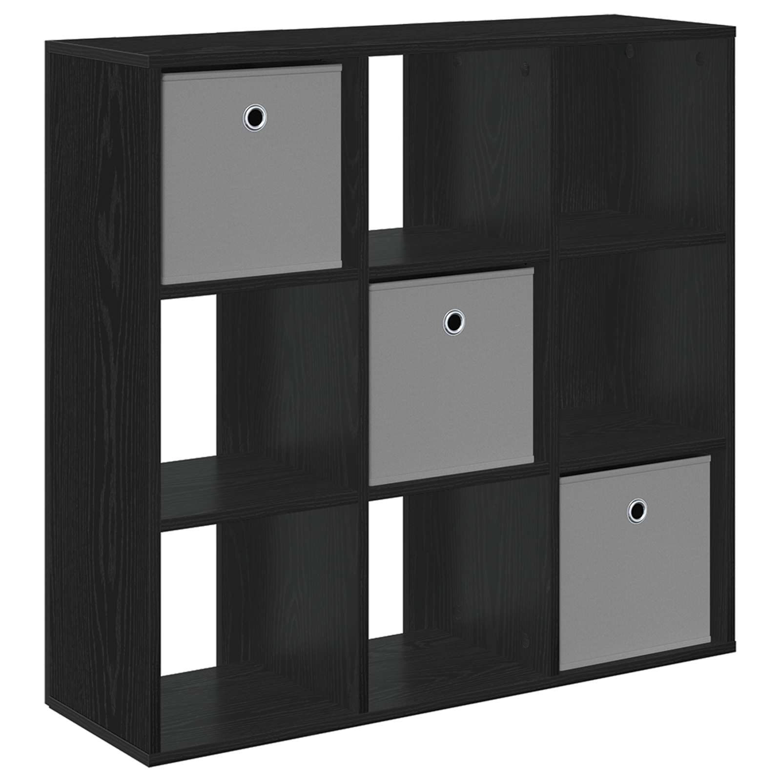 Sideboard Schwarz Eichen-Optik 88,5 x 29 x 84,5 cm