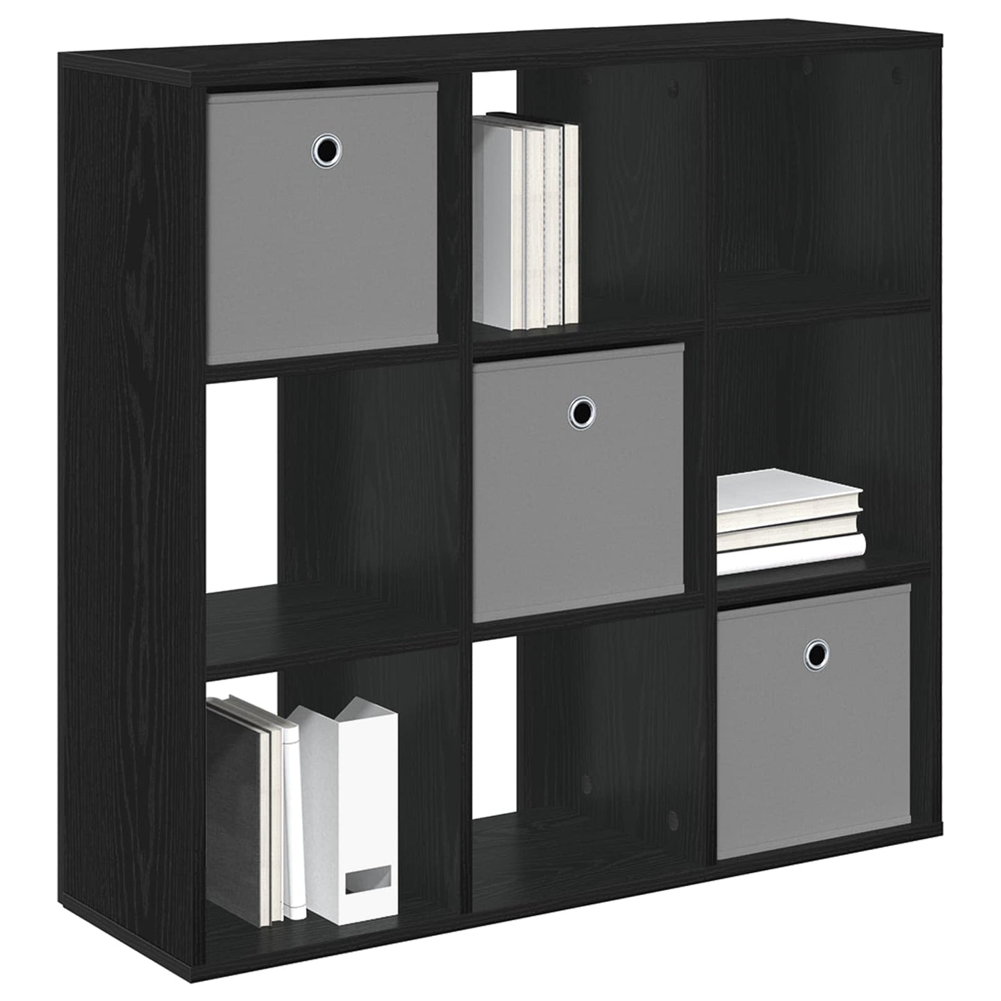 Sideboard Schwarz Eichen-Optik 88,5 x 29 x 84,5 cm