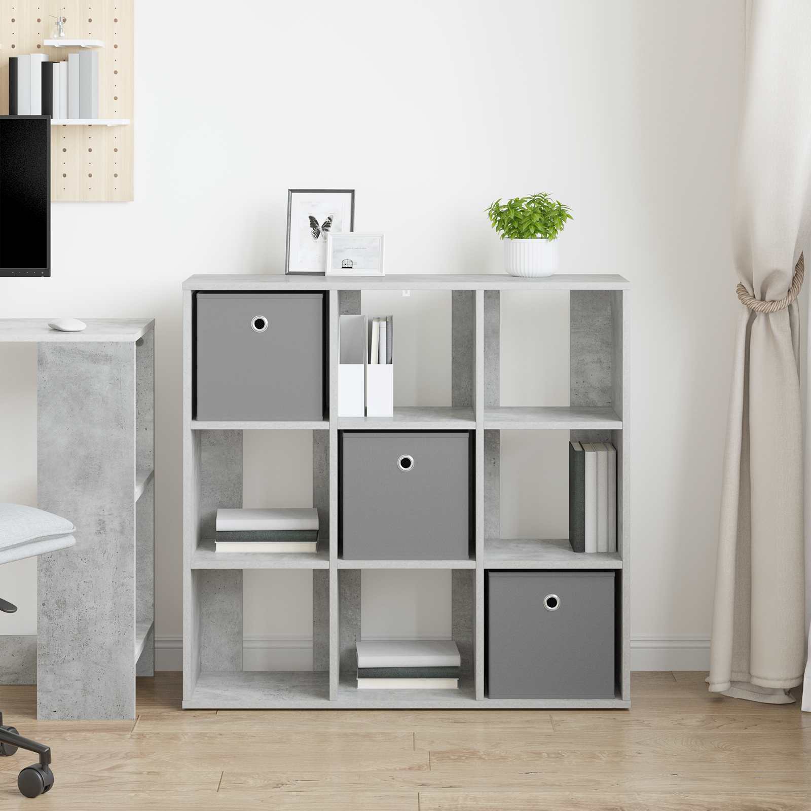 Sideboard Betongrau 88,5 x 29 x 84,5 cm