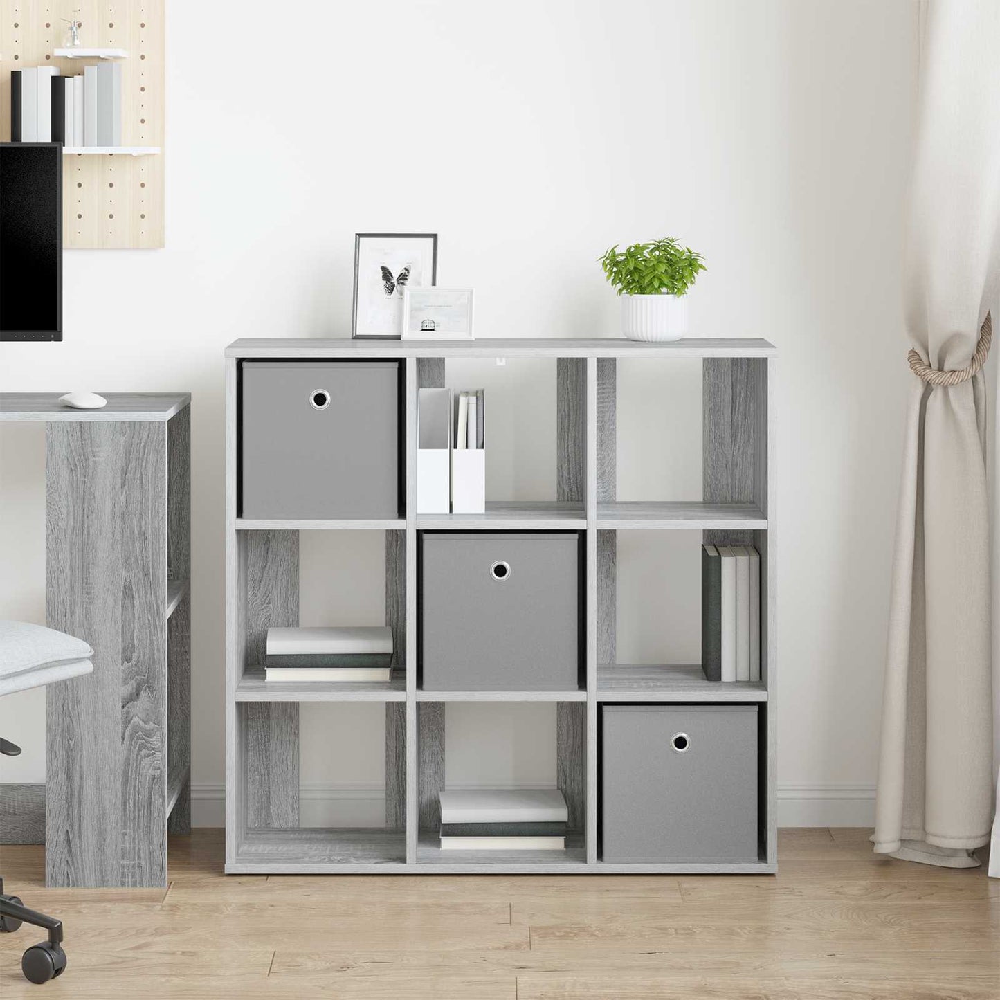 Sideboard Sonoma-Grau 88,5 x 29 x 84,5 cm