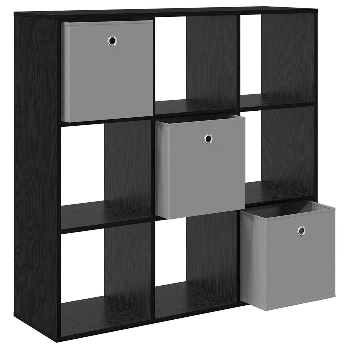 Sideboard Schwarz Eichen-Optik 102 x 31 x 99,5 cm