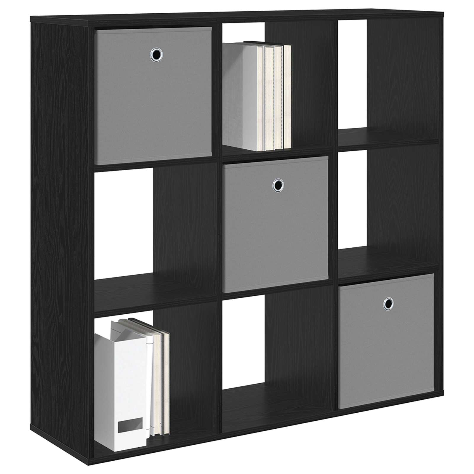 Sideboard Schwarz Eichen-Optik 102 x 31 x 99,5 cm