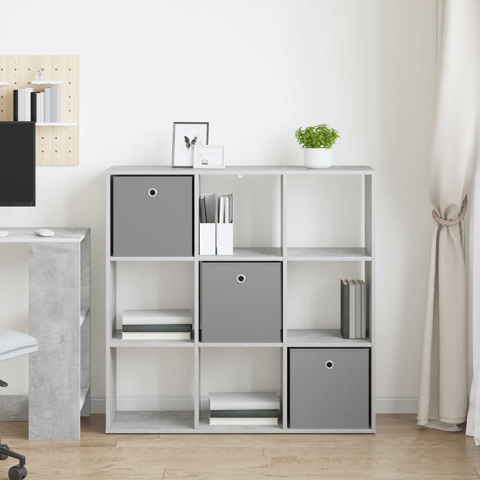 Sideboard Betongrau 102 x 31 x 99,5 cm