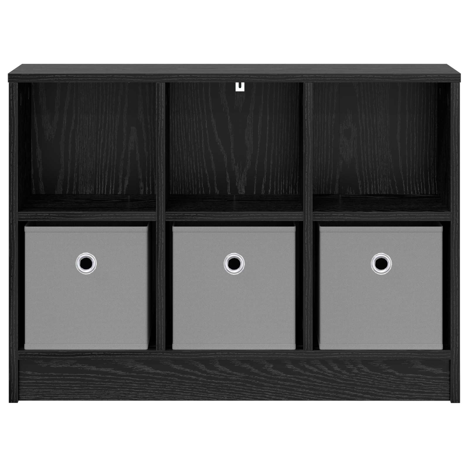 Sideboard Schwarz Eichen-Optik 73,5 x 22,5 x 53,5 cm