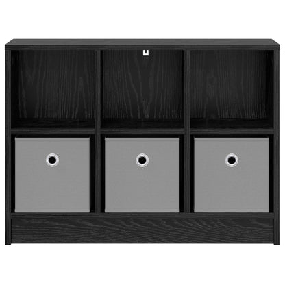 Sideboard Schwarz Eichen-Optik 73,5 x 22,5 x 53,5 cm