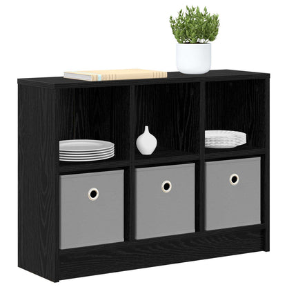 Sideboard Schwarz Eichen-Optik 73,5 x 22,5 x 53,5 cm