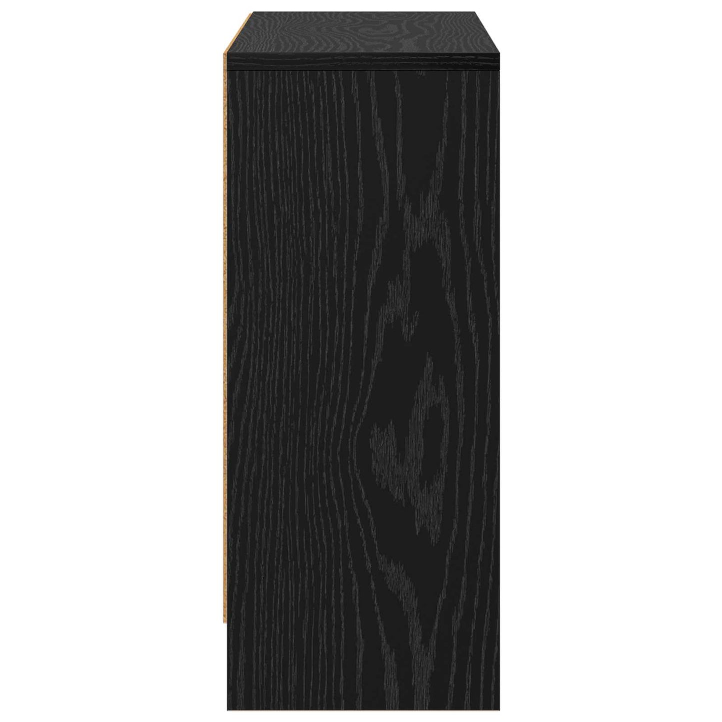 Sideboard Schwarz Eichen-Optik 73,5 x 22,5 x 53,5 cm