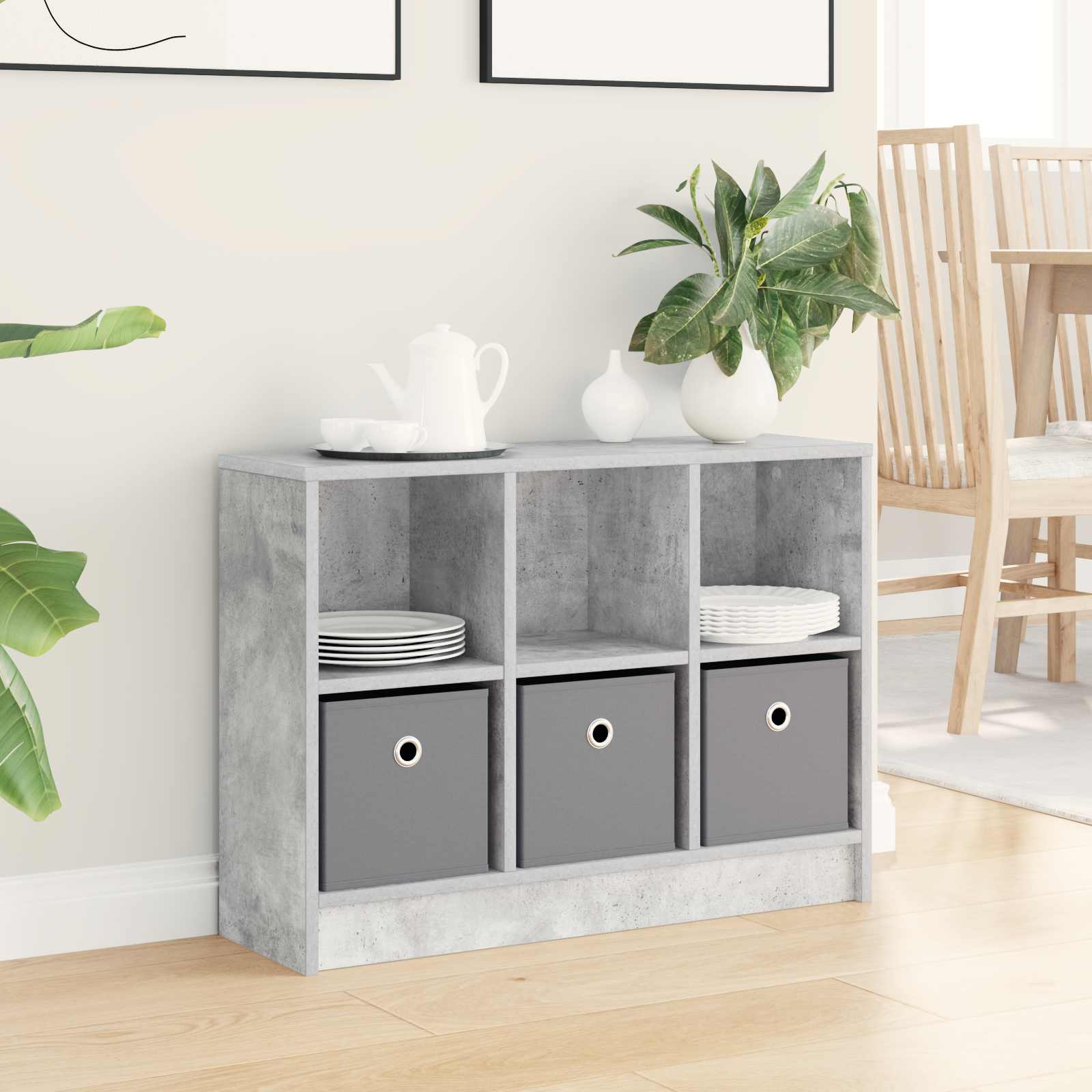 Sideboard Betongrau 73,5 x 22,5 x 53,5 cm