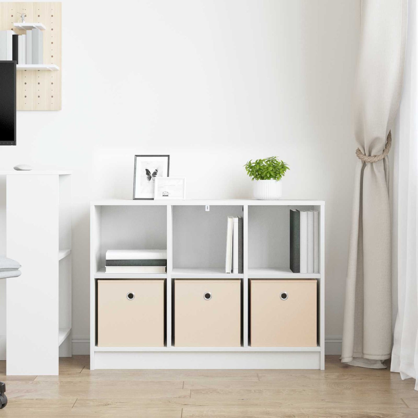 Sideboard Weiß 88,5 x 27,5 x 63,5 cm