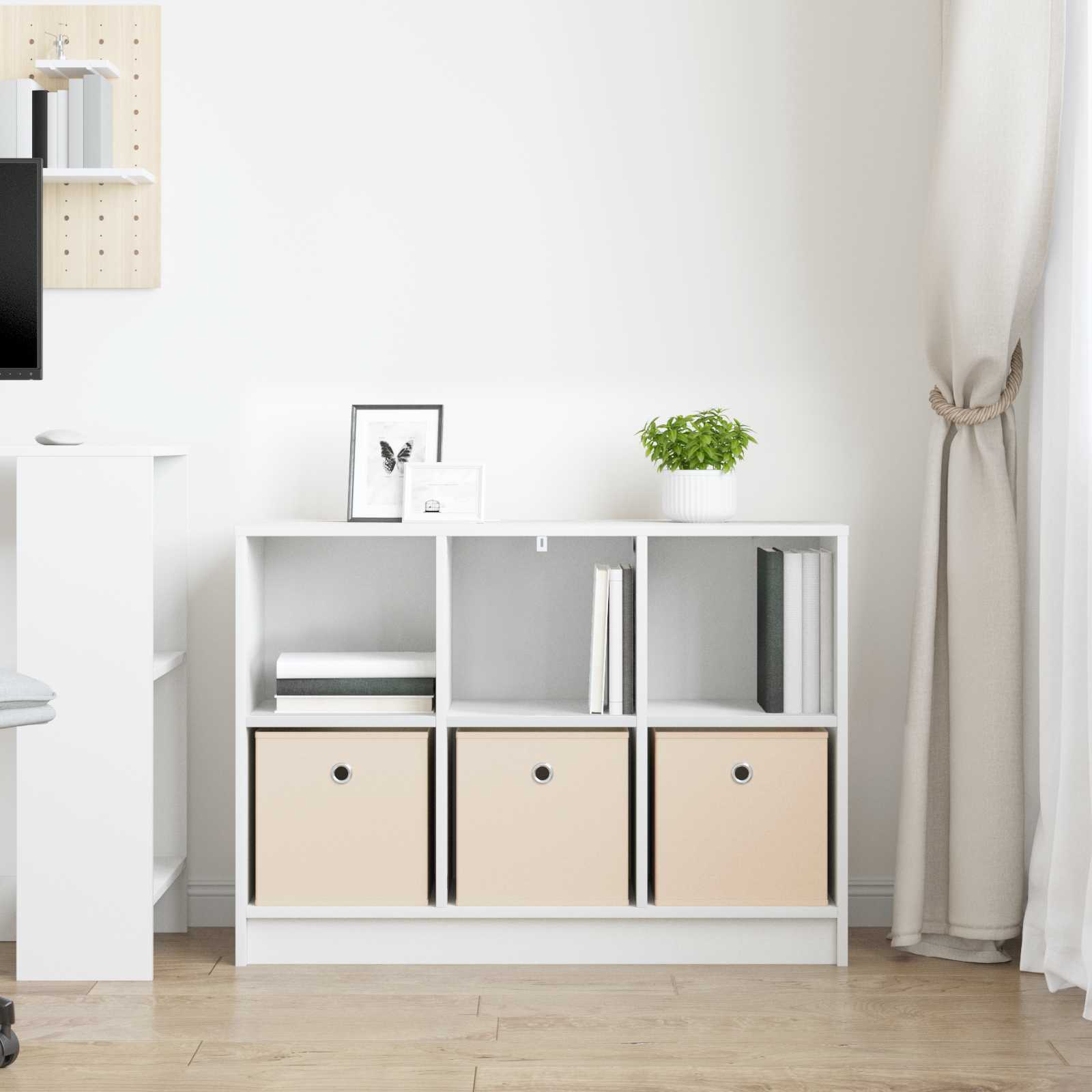 Sideboard Weiß 88,5 x 27,5 x 63,5 cm