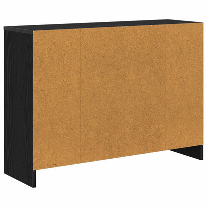 Sideboard Schwarz Eichen-Optik 88,5 x 27,5 x 63,5 cm