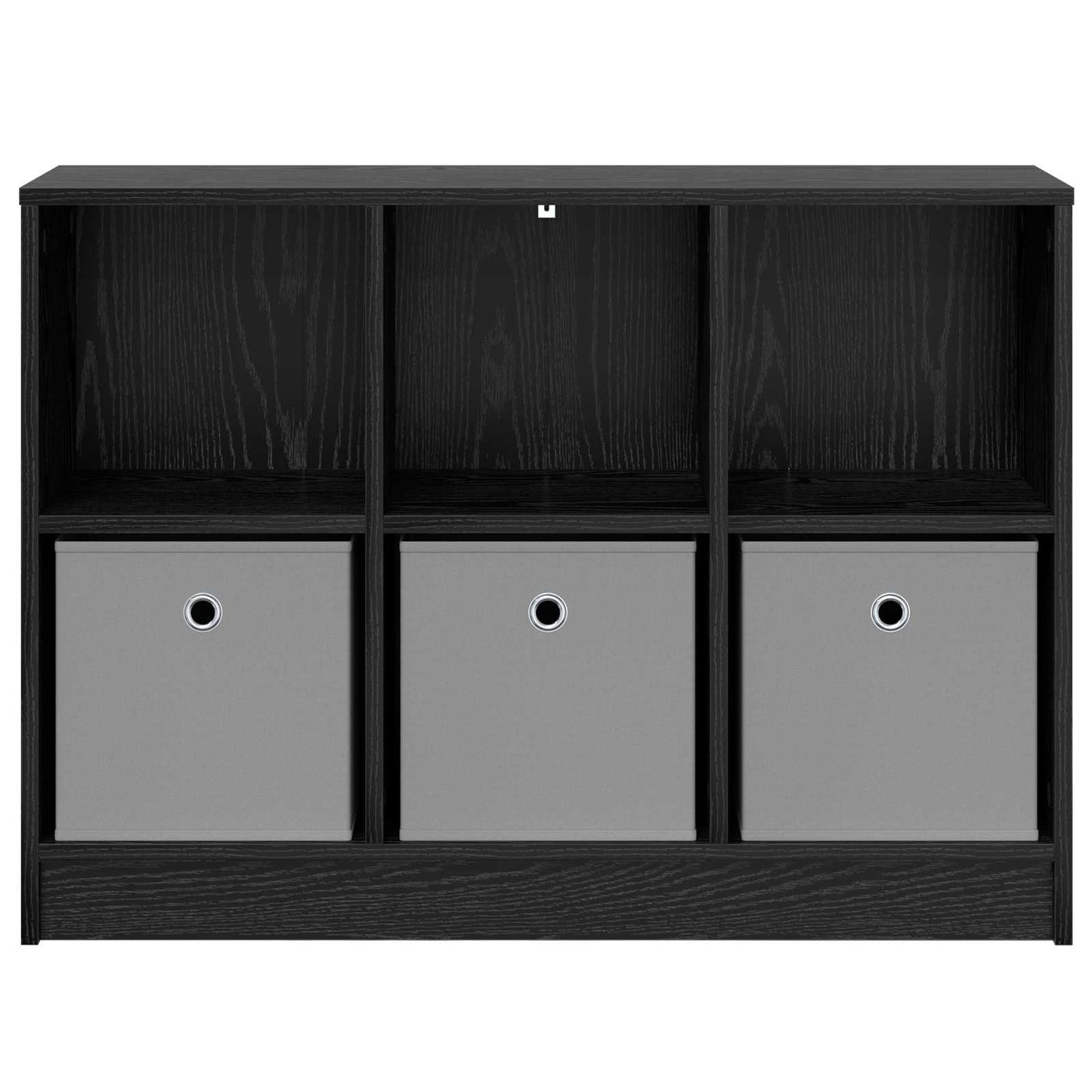 Sideboard Schwarz Eichen-Optik 88,5 x 27,5 x 63,5 cm