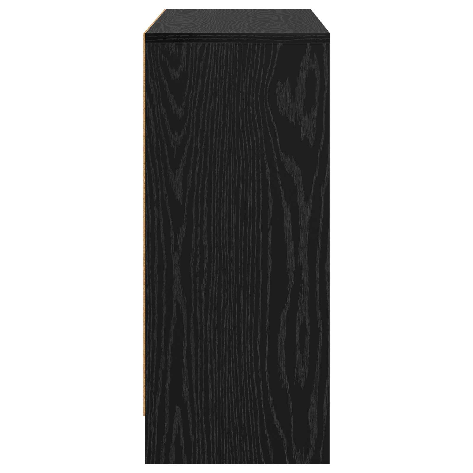 Sideboard Schwarz Eichen-Optik 88,5 x 27,5 x 63,5 cm