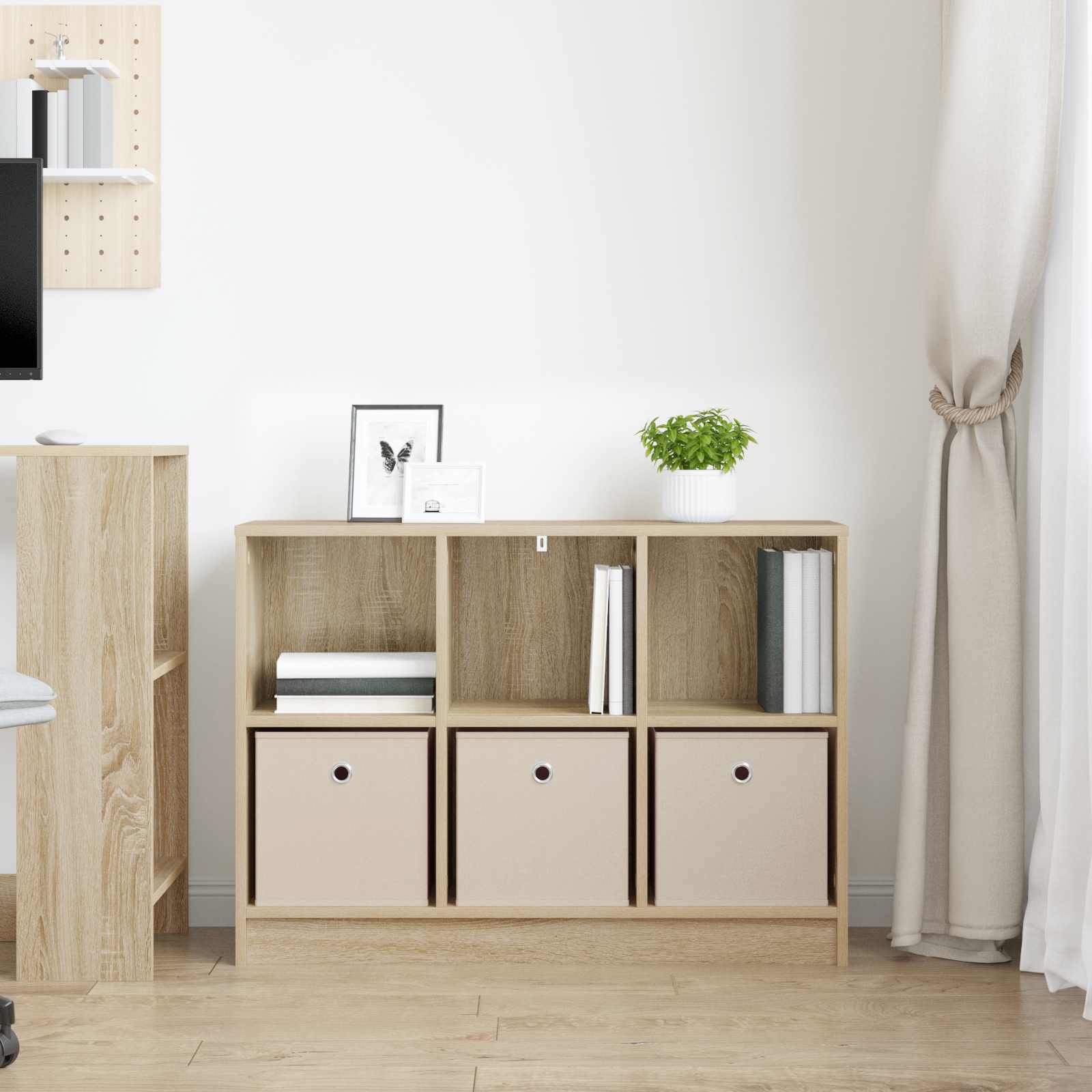 Sideboard Sonoma-Eiche 88,5 x 27,5 x 63,5 cm