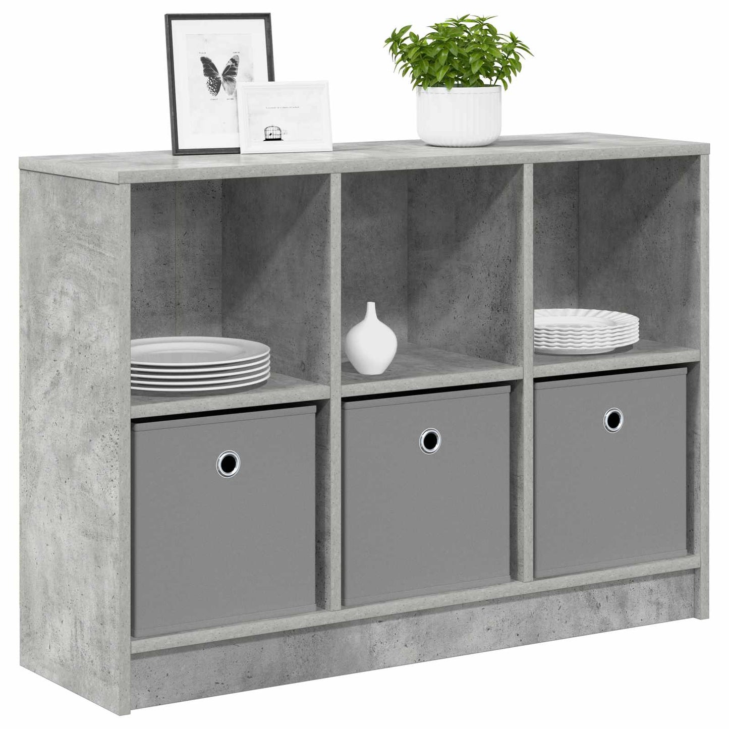 Sideboard Betongrau 88,5 x 27,5 x 63,5 cm