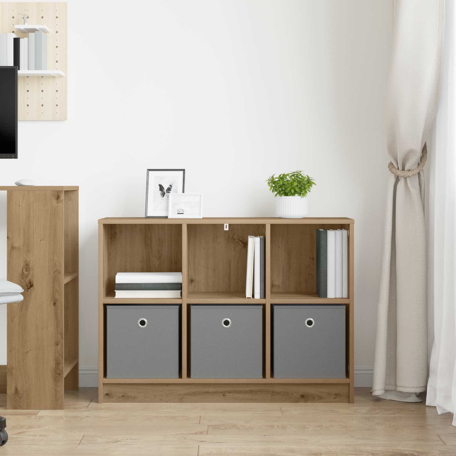 Sideboard Artisan-Eiche 88,5 x 27,5 x 63,5 cm