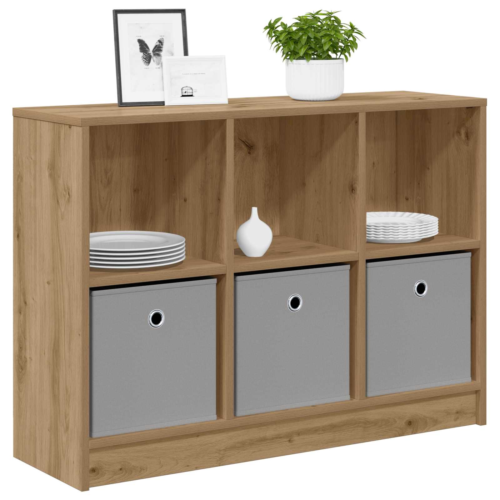 Sideboard Artisan-Eiche 88,5 x 27,5 x 63,5 cm