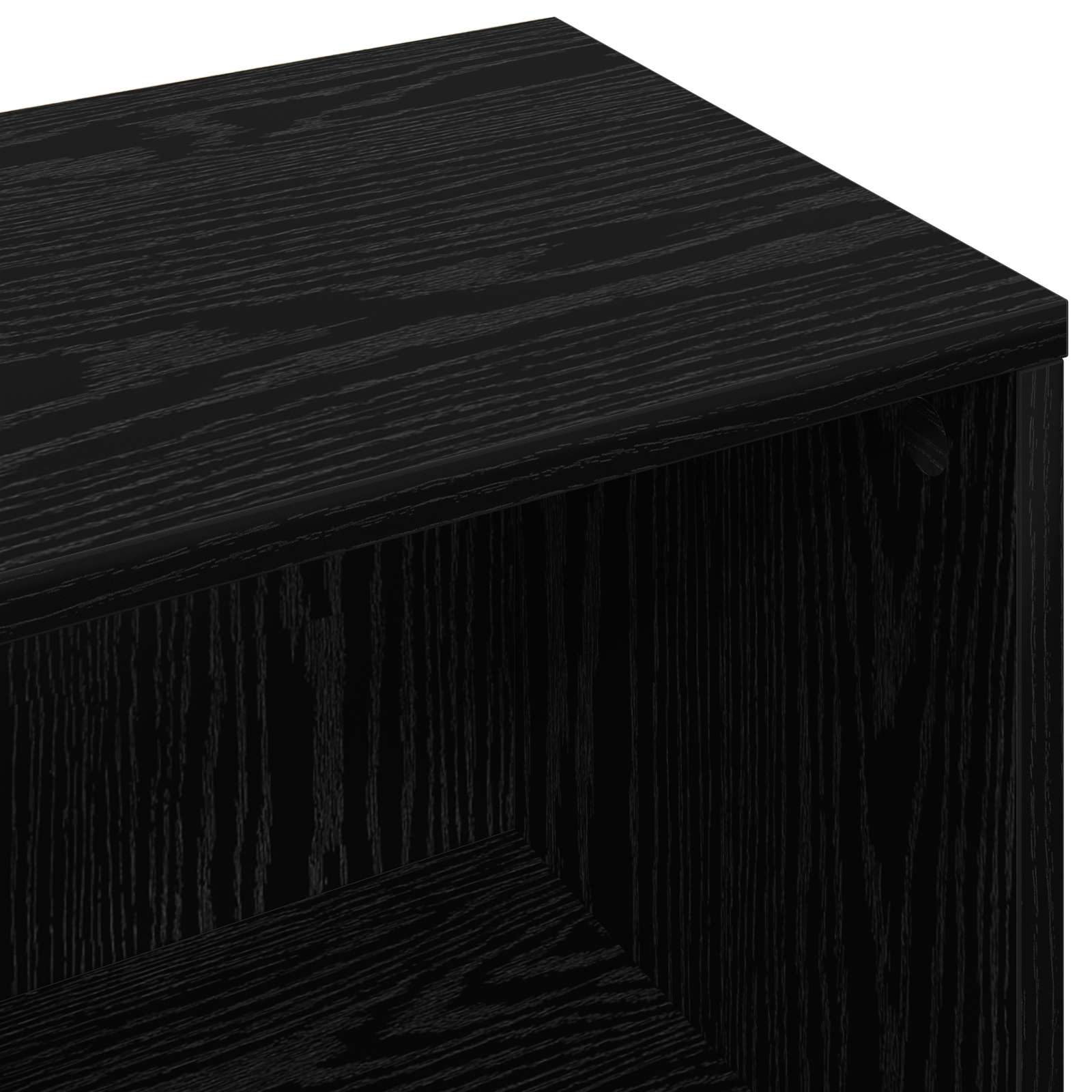 Sideboard Schwarz Eichen-Optik 102 x 32 x 73,5 cm