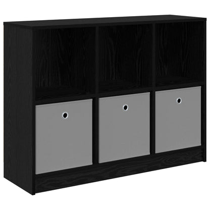 Sideboard Schwarz Eichen-Optik 102 x 32 x 73,5 cm