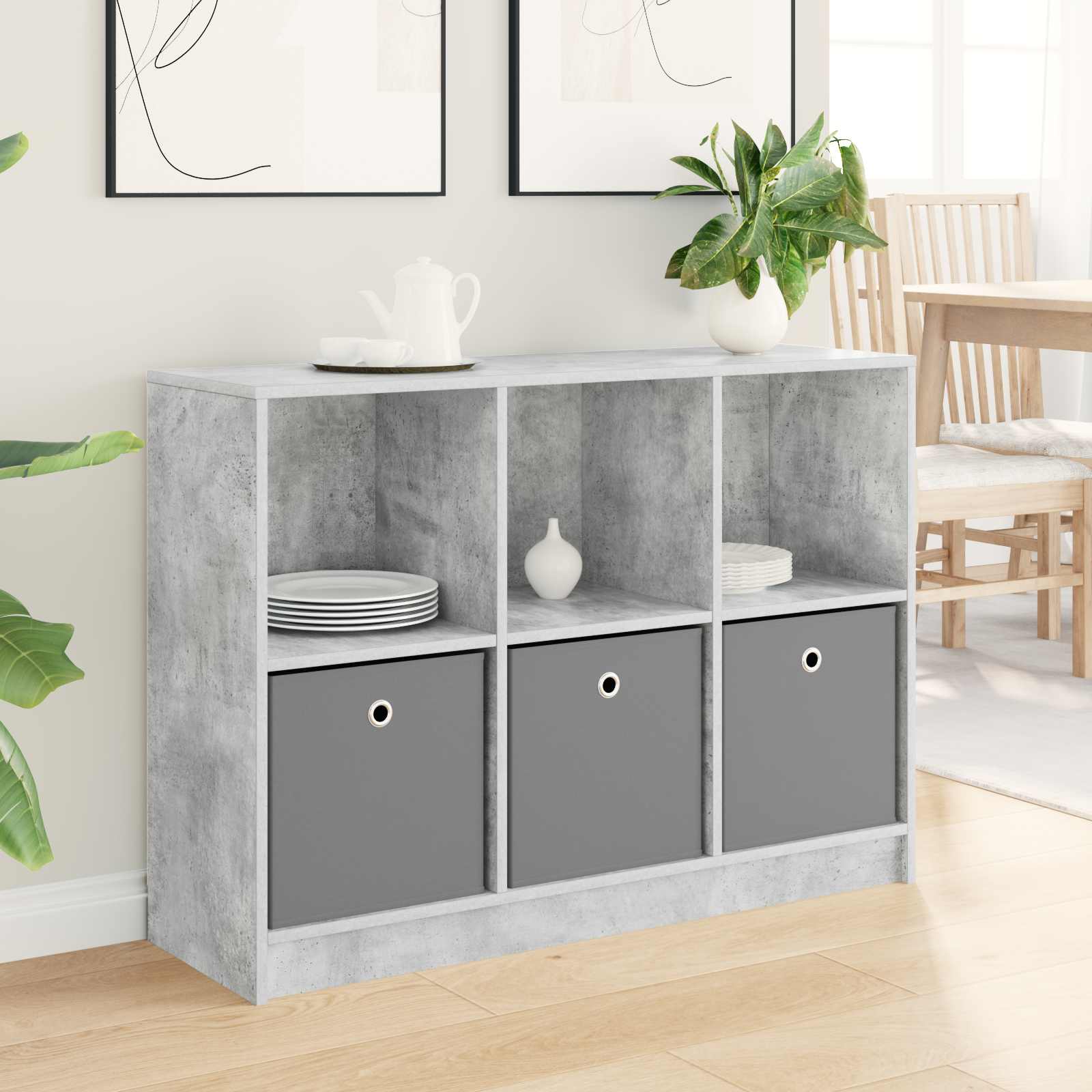 Sideboard Betongrau 102 x 32 x 73,5 cm