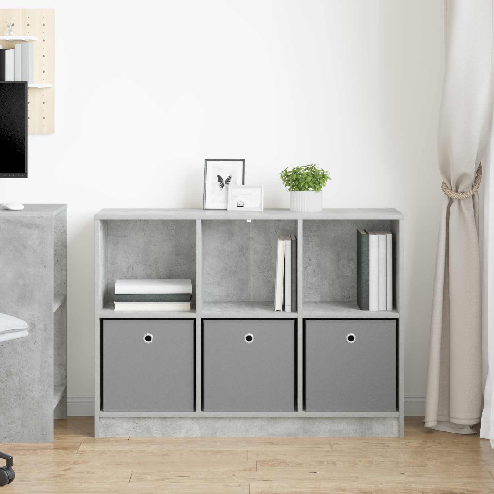 Sideboard Betongrau 102 x 32 x 73,5 cm