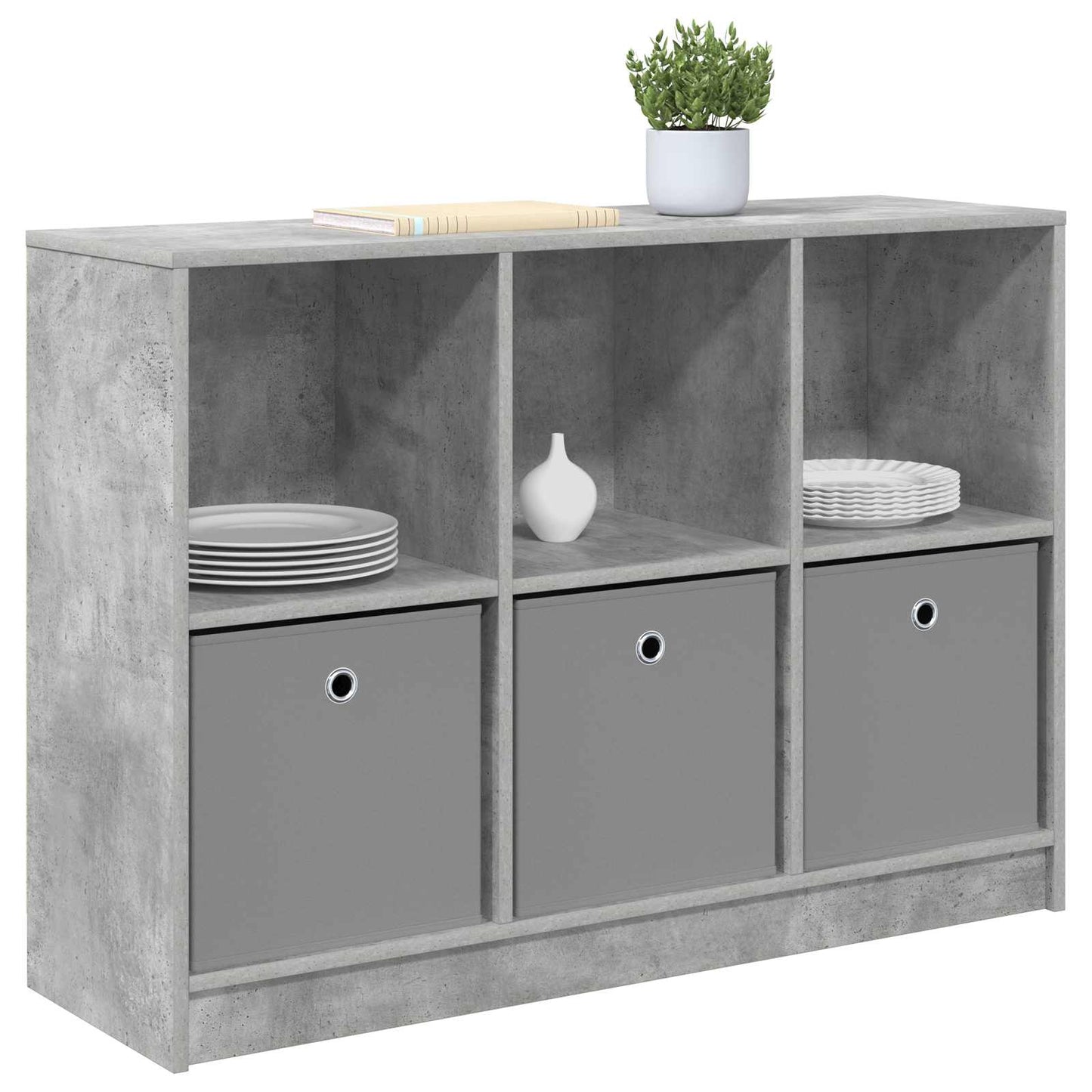 Sideboard Betongrau 102 x 32 x 73,5 cm