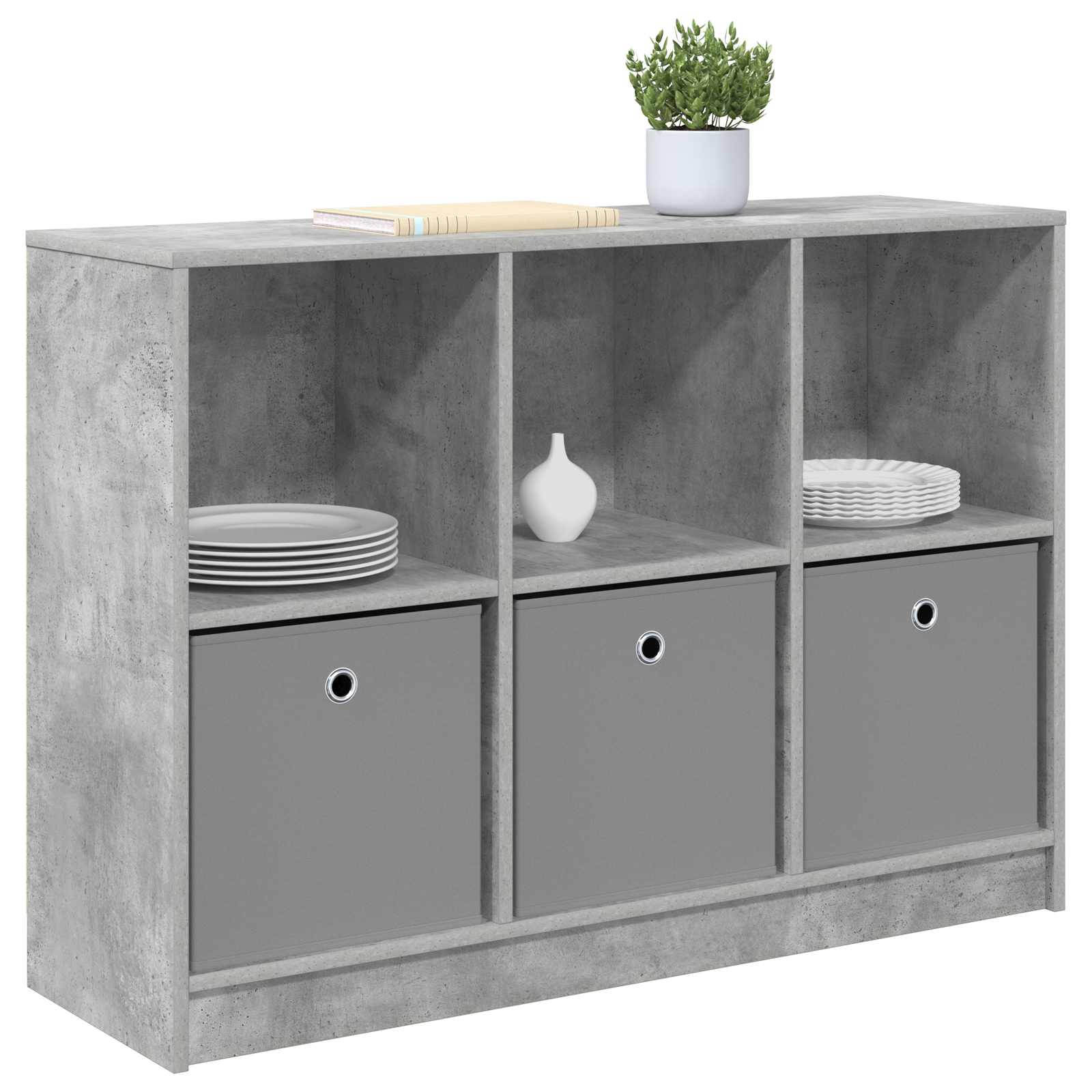 Sideboard Betongrau 102 x 32 x 73,5 cm