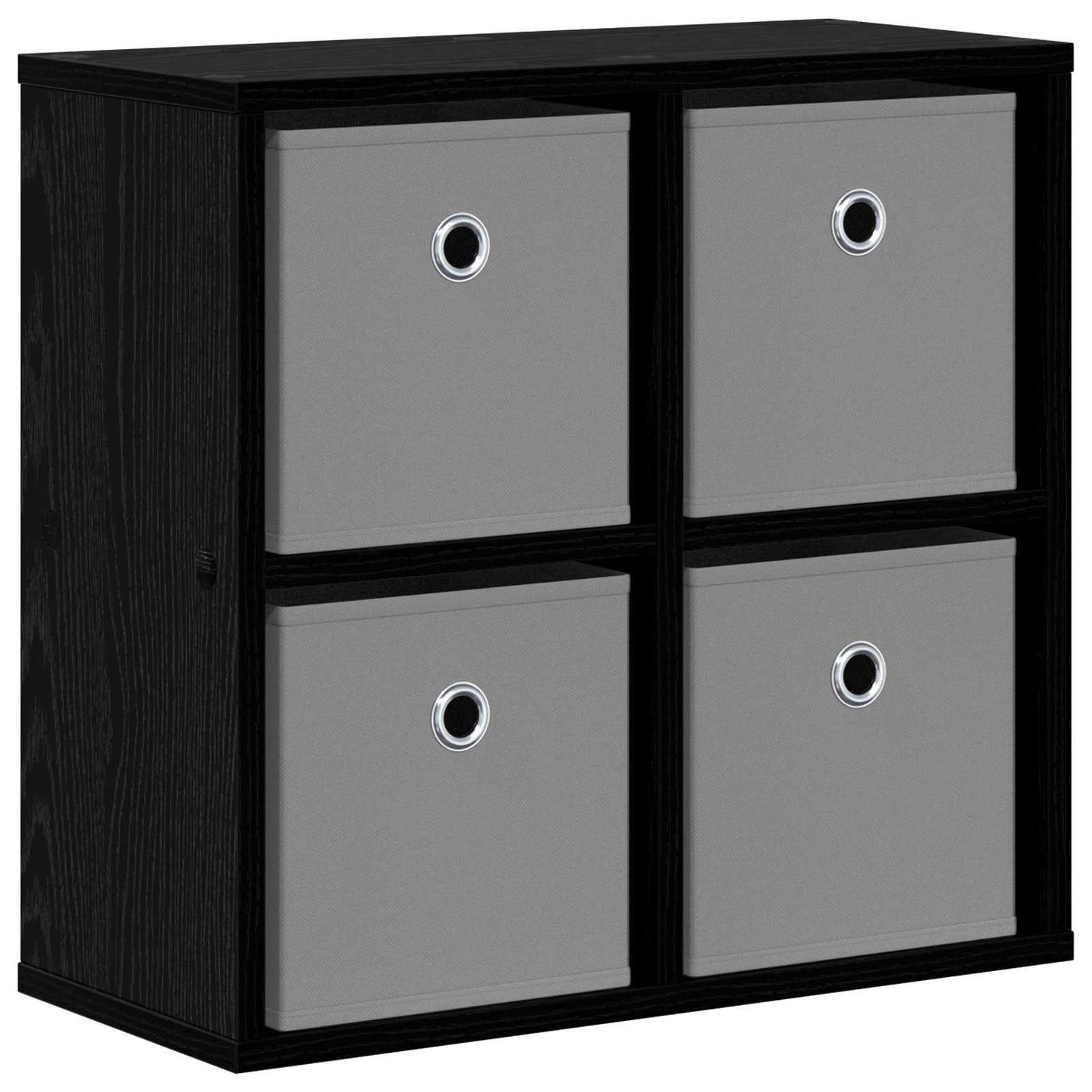Sideboard Schwarz Eichen-Optik 49,5 x 22 x 47 cm