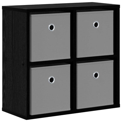 Sideboard Schwarz Eichen-Optik 49,5 x 22 x 47 cm