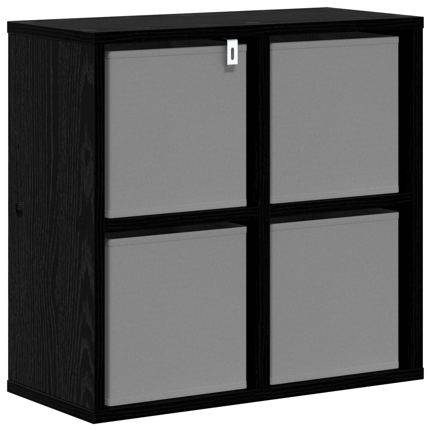 Sideboard Schwarz Eichen-Optik 49,5 x 22 x 47 cm