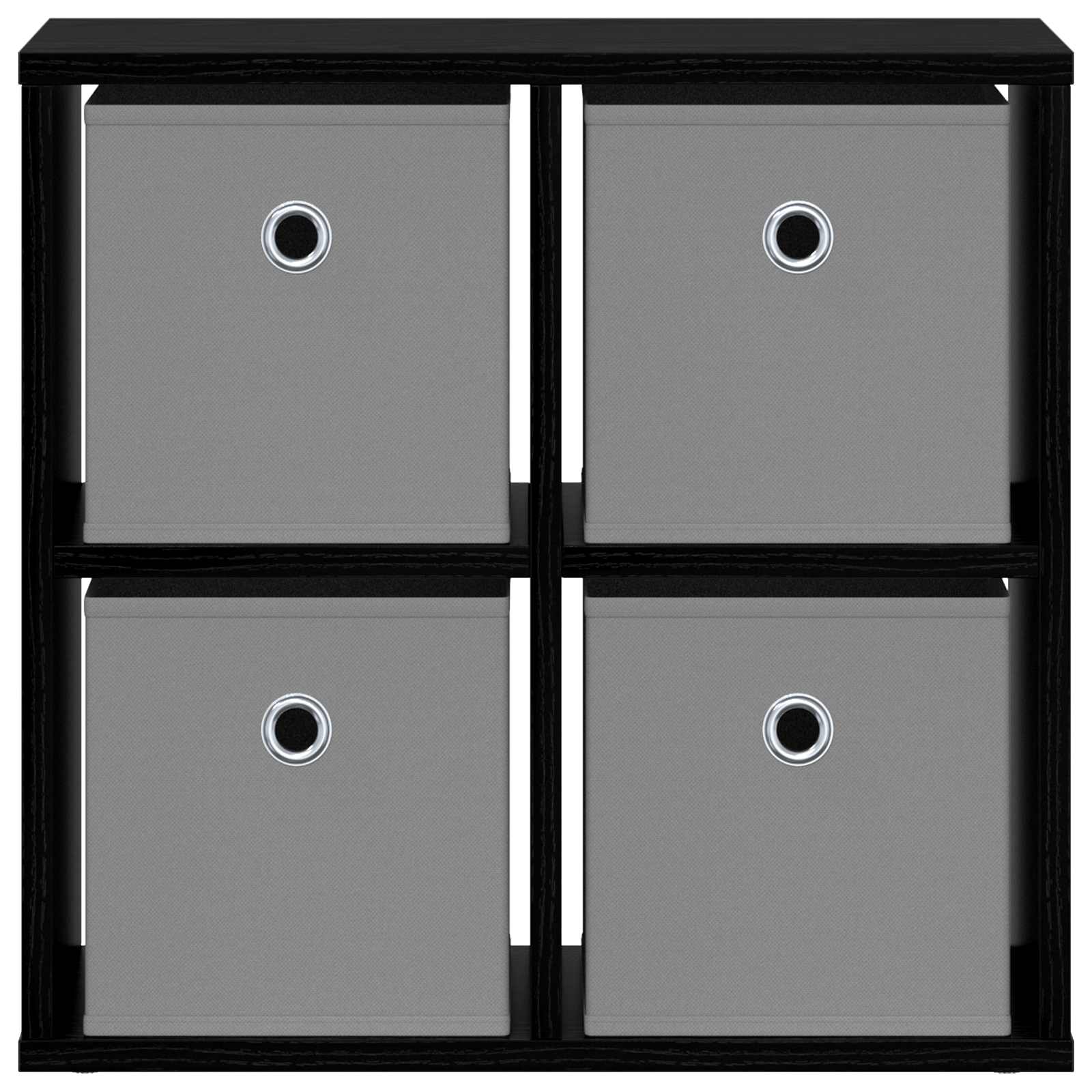 Sideboard Schwarz Eichen-Optik 49,5 x 22 x 47 cm