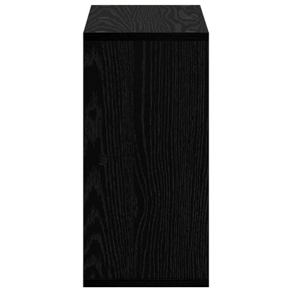 Sideboard Schwarz Eichen-Optik 49,5 x 22 x 47 cm