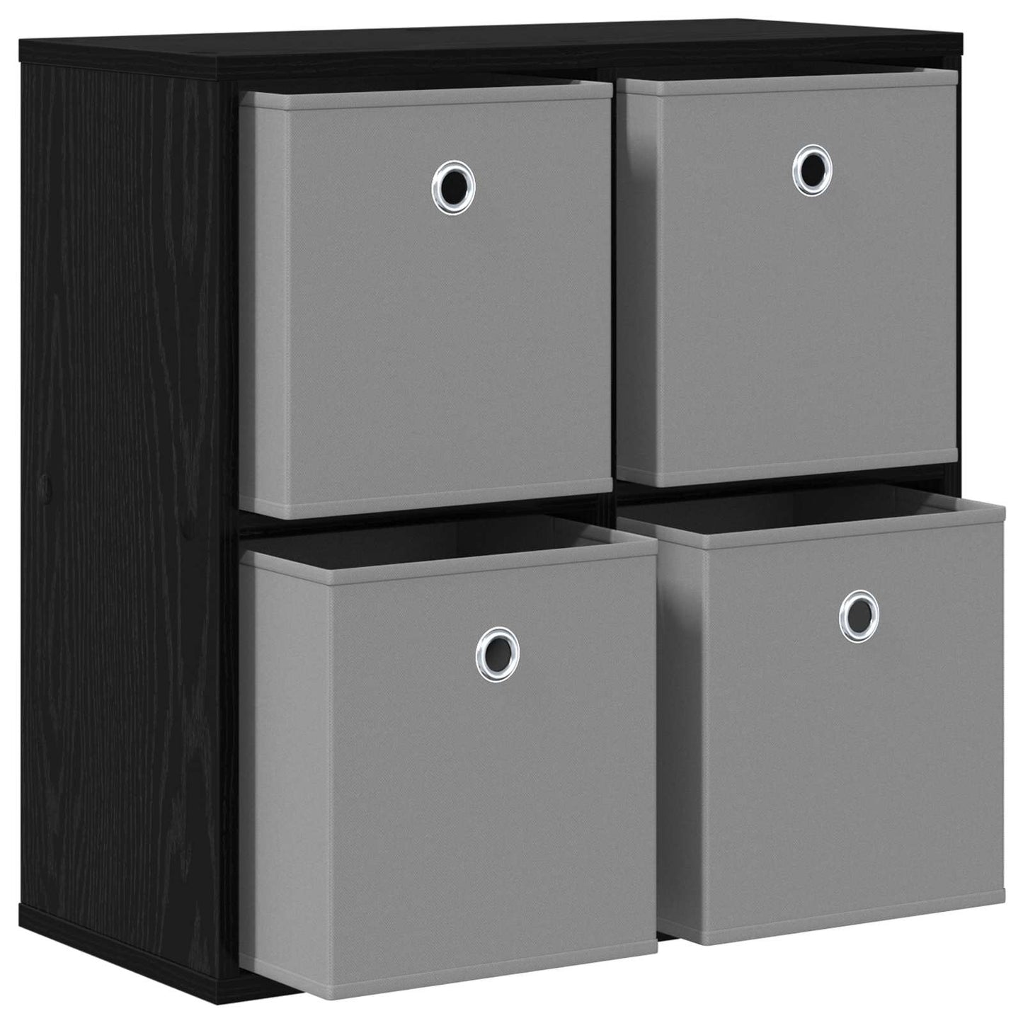 Sideboard Schwarz Eichen-Optik 59,5 x 27 x 57 cm