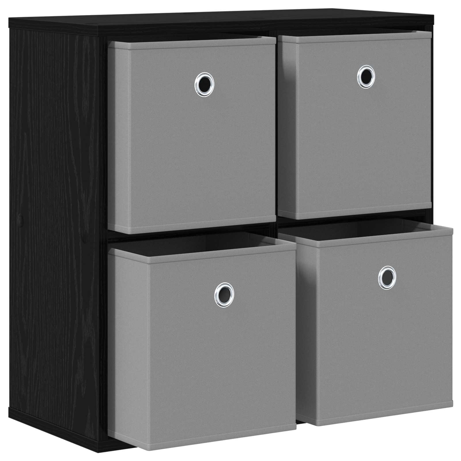 Sideboard Schwarz Eichen-Optik 59,5 x 27 x 57 cm