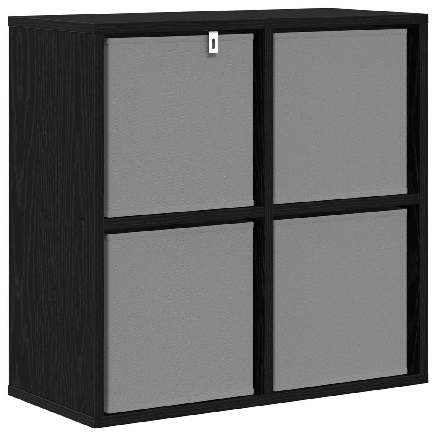 Sideboard Schwarz Eichen-Optik 59,5 x 27 x 57 cm