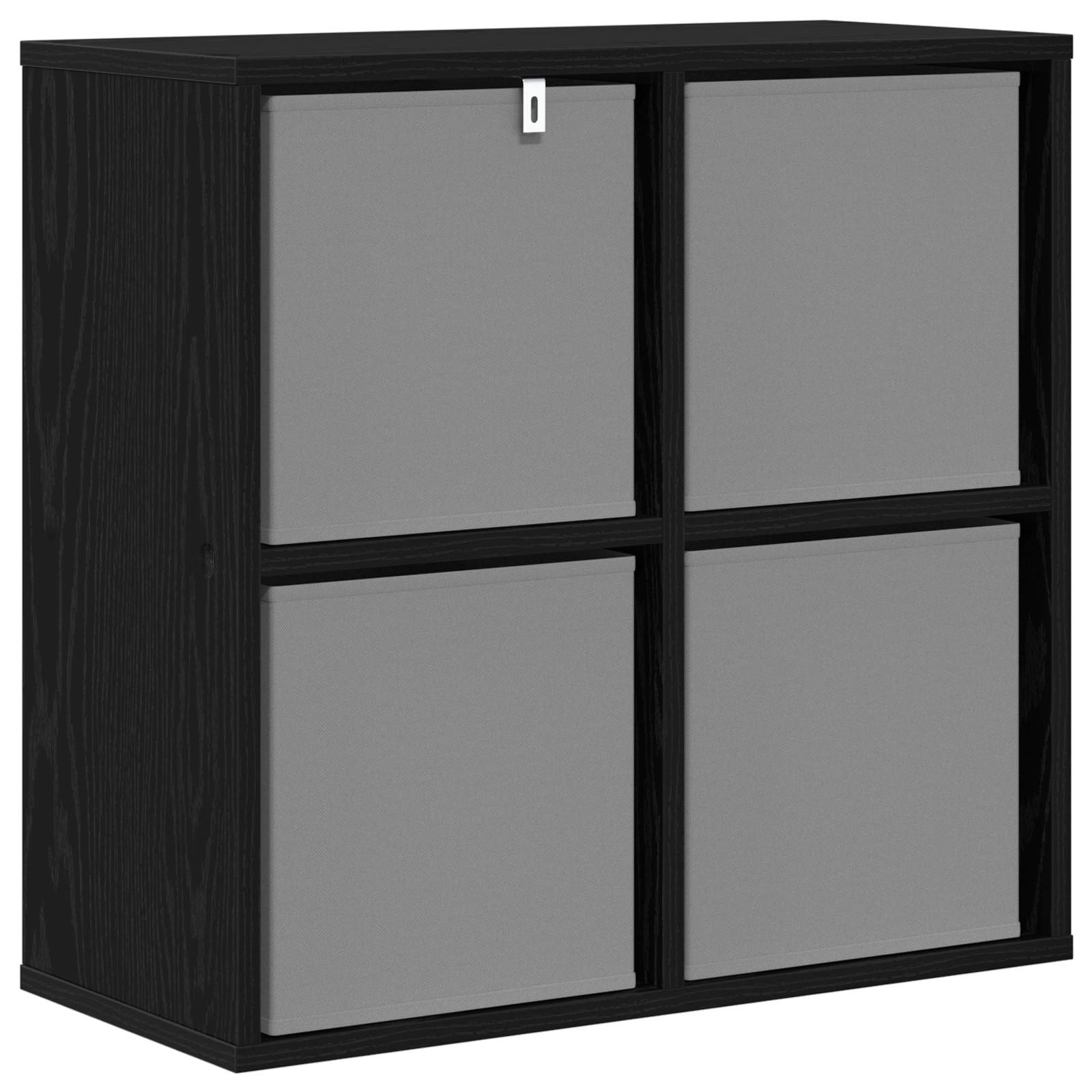 Sideboard Schwarz Eichen-Optik 59,5 x 27 x 57 cm