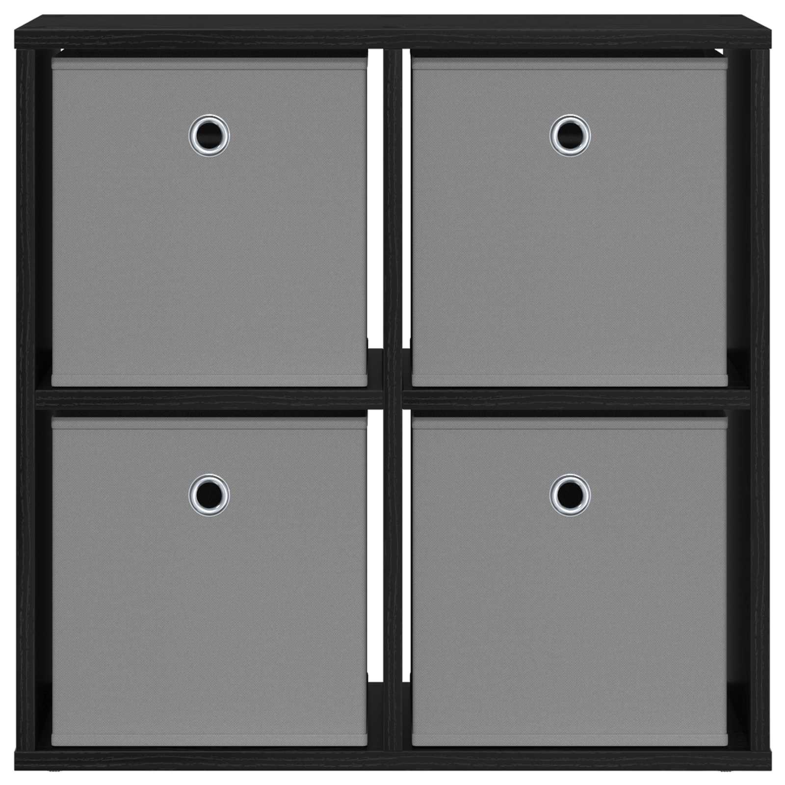 Sideboard Schwarz Eichen-Optik 59,5 x 27 x 57 cm