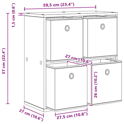 Sideboard Altholz 59,5 x 27 x 57 cm