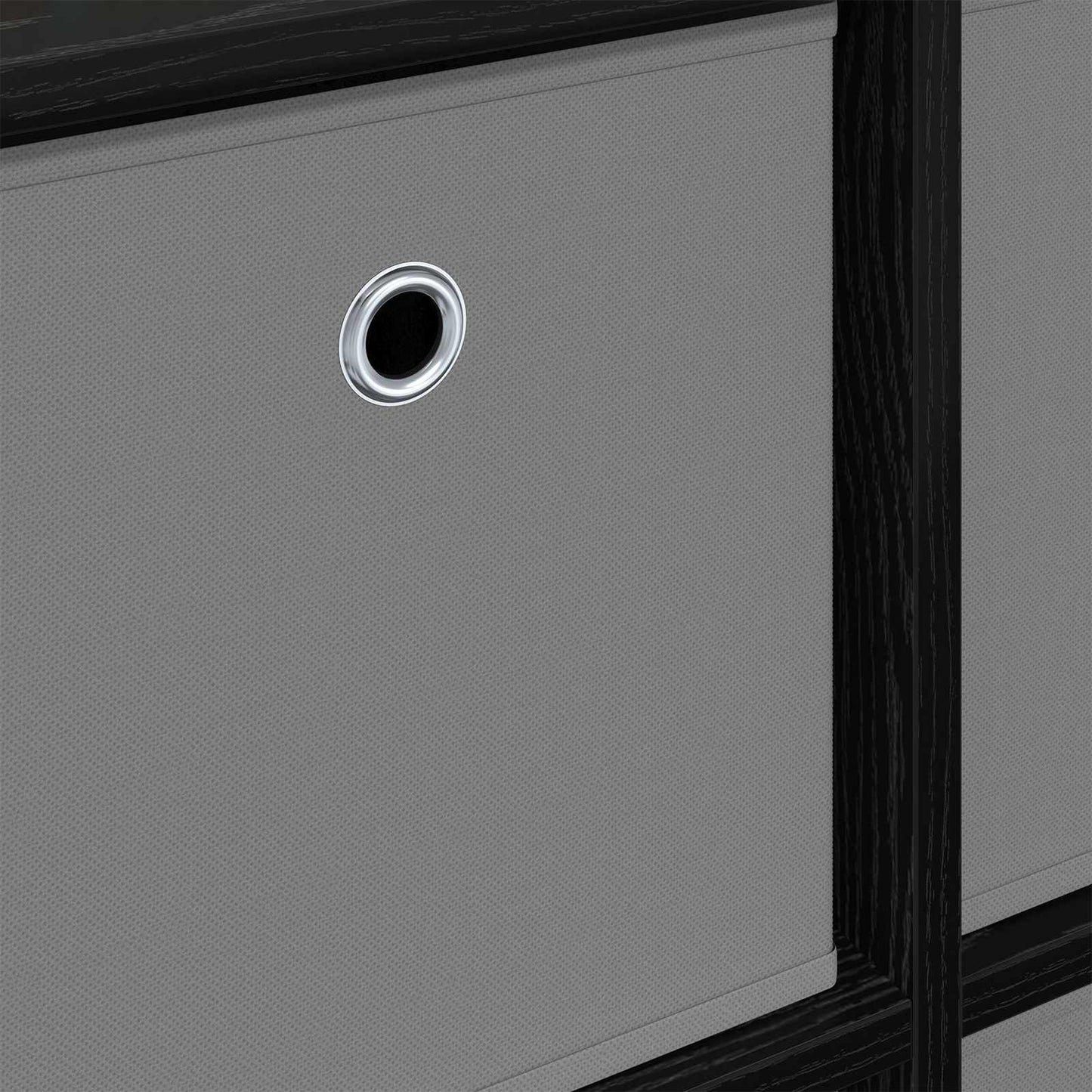 Sideboard Schwarz Eichen-Optik 68,5 x 32 x 67 cm