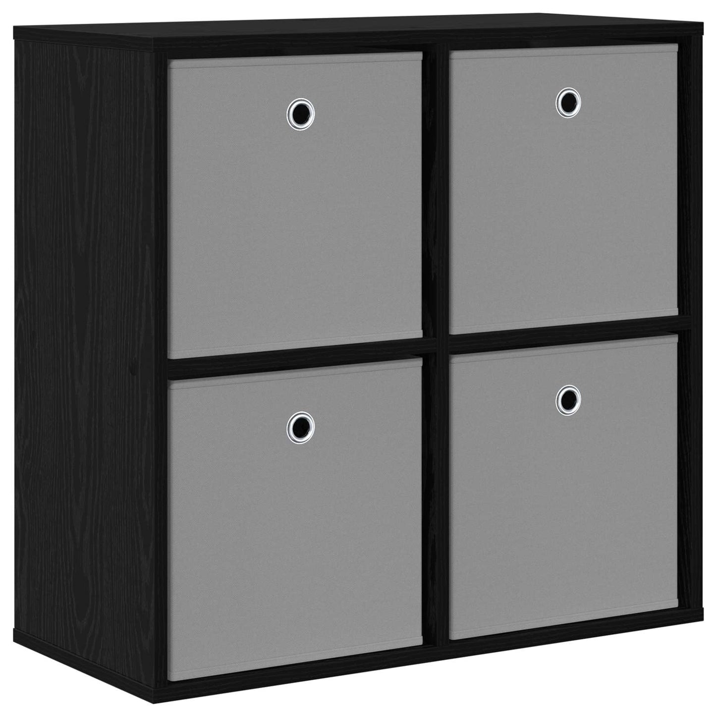 Sideboard Schwarz Eichen-Optik 68,5 x 32 x 67 cm