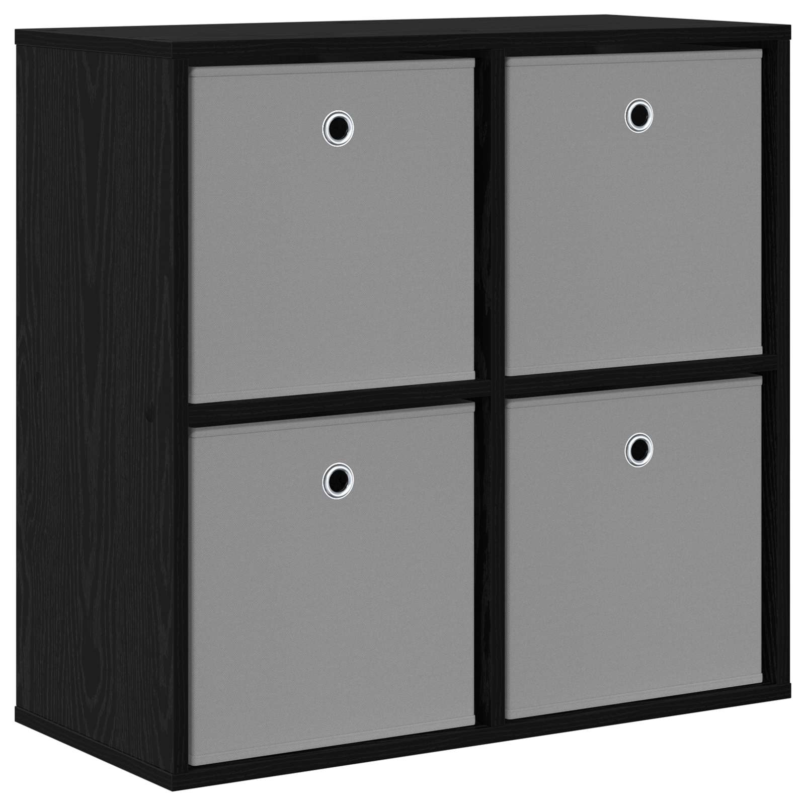 Sideboard Schwarz Eichen-Optik 68,5 x 32 x 67 cm