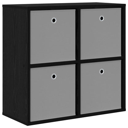 Sideboard Schwarz Eichen-Optik 68,5 x 32 x 67 cm