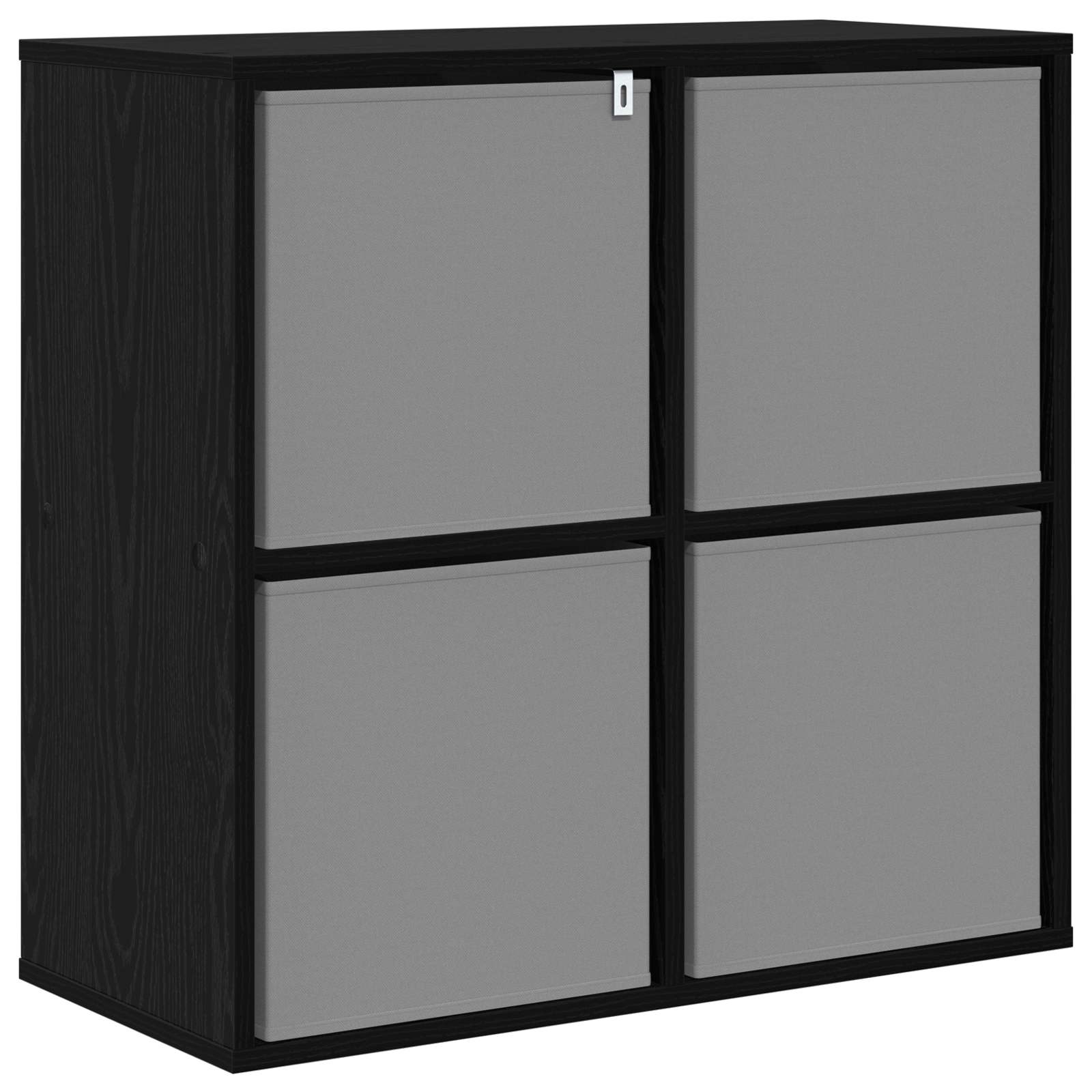 Sideboard Schwarz Eichen-Optik 68,5 x 32 x 67 cm